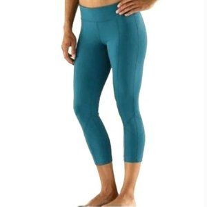 Prana Teal Capri Yoga Leggings Size Medium